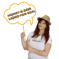 Beer Honey Sticker by Stik Lasko
