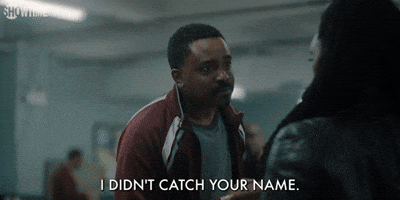I Didn't Catch Your Name