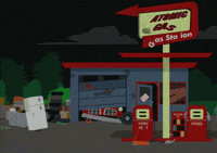 gas station trash GIF by South Park 