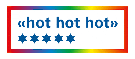 Happy Hot Hot Hot Sticker by digitec.ch