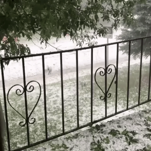 Heavy Hail Piles Up on Colorado Streets