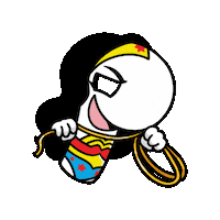 Wonder Woman Superhero Sticker by Paulberger