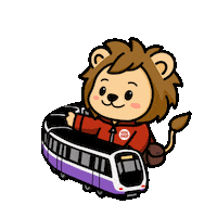 Train Lion Sticker by KenShop SG