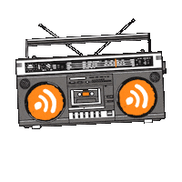 Sonic Boom Orange Sticker by KiSS 91.7