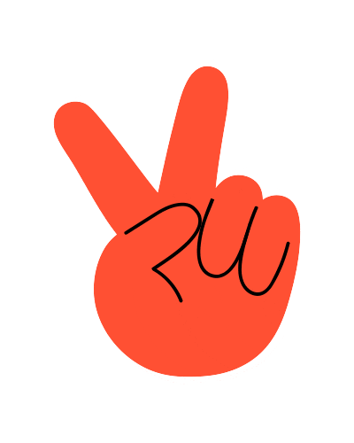 Han_snel giphyupload peace hand two Sticker