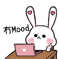 Bunny Working Sticker