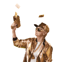Gold Gangster Sticker by GLOBUS Markthallen