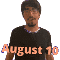 10 August Sticker