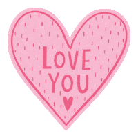ebonynewton love heart pink i love you Sticker