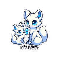 Blueaesthetic Babyfox Sticker