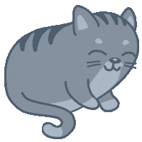 Happy Cat Sticker by Iconka.com