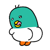 pikuiku 오리 mallard dancing duck 엉덩이춤 Sticker