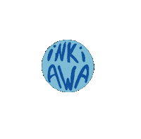 inkiawa blue blob dynamic inkiawa Sticker