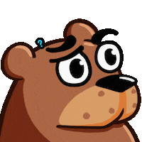 Bear Asking Sticker