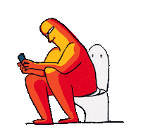 Toilet Guiltypleasure Sticker by gasta