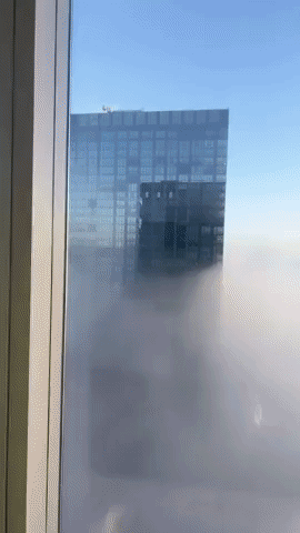 'Crazy' Fog Shrouds New Jersey High-Rise