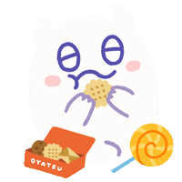 momo_obake kawaii hungry eating ghost Sticker