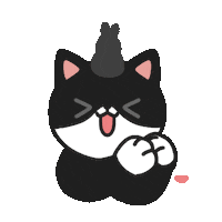 Tuxedo Cat Sticker by Choandkang