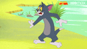 Cartoon gif. Tom from Tom and Jerry stares in shock at something, his eyes going wide. He goes slack jawed and his jaw literally drops to the floor while his arms fall to his side.