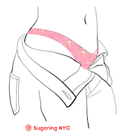 SugaringNYC beauty glitter bikini wax Sticker