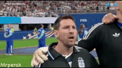 Shouting Lionel Messi GIF