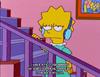 lisa simpson stairs GIF