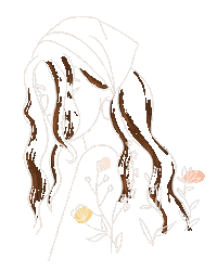 Girl Flowers Sticker