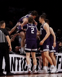 Hoops Teammates GIF by Northwestern Athletics
