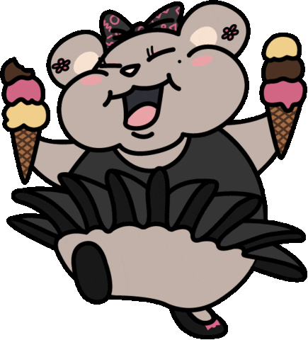 ice cream eating Sticker by Sqkii