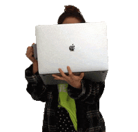 Aurita-blog work from home home office macbook work mode Sticker