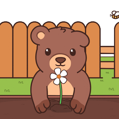 Teddy Bear Flower GIF by BEARISH