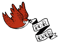 Isadaqueen love bird valentine tattoo Sticker