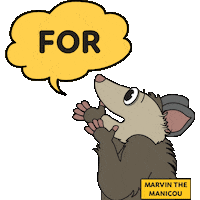 Fed Up Opossum Sticker by Marvin The Manicou