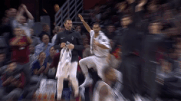 celebrate lets go GIF by NBA