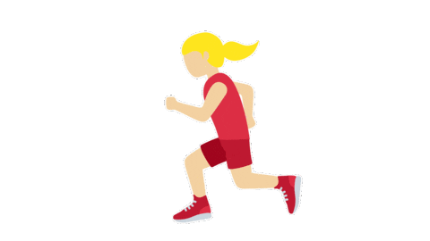 Woman Running Sticker by EmojiVid