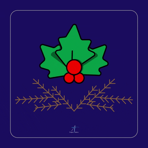 A-Teart natale ramo rosso verse GIF