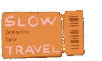 Adeledraws travel ticket asap slow travel Sticker