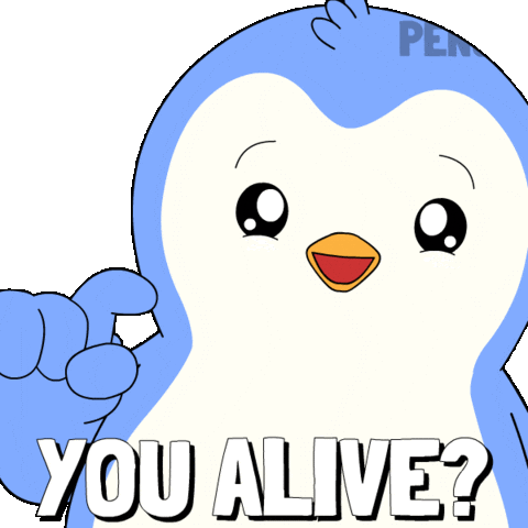 Wake Up Hello Sticker by Pudgy Penguins