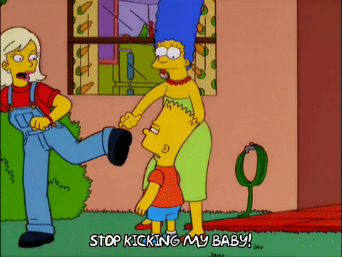 scared bart simpson GIF