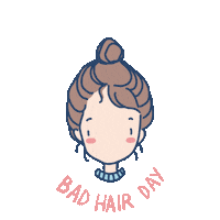 georginageronimo hair day drama bad Sticker