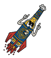 Rocket Bottle Sticker by El Tony Mate
