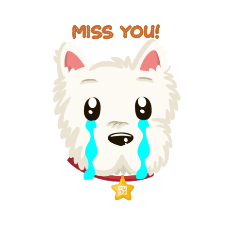 miss you crying Sticker by Petland Florida