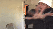 Crazy Old Man Jabs GIF