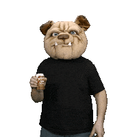 Bull Dog Sticker by MUG ROOT BEER