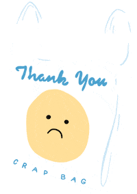 morganeperrot thank you bag merci plastic Sticker