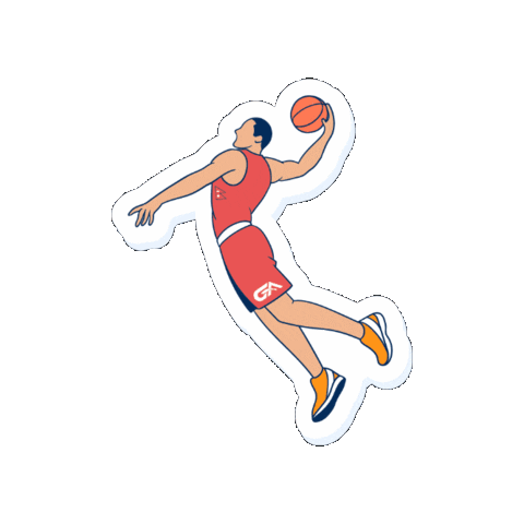 GorkhaAthletics basketball nba hoops ga Sticker