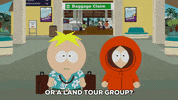 kenny mccormick vacation GIF by South Park 