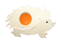 hedgehog huevo Sticker by The Eggshibit