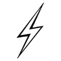 Lightning Bolt Shock Sticker by LorenzoTheGawd