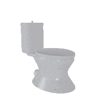 3D Toilet Sticker by modelvault3d